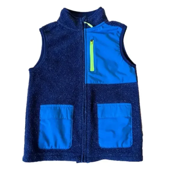 2 for $10 | Fleece Blue Adventure Vest Zip Up All in Motion Size XS (4/5) - Picture 1 of 9